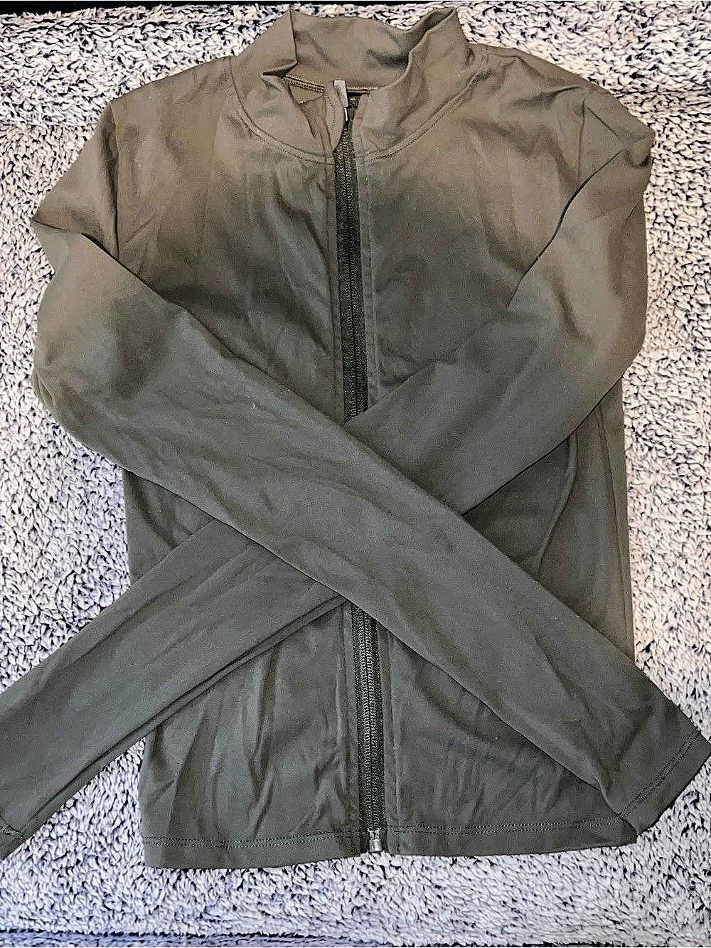 PrettyLittleThing Zip Front Utility Jacket in Green Size 6 Like New